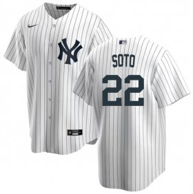 Cheap Men\'s New York Yankees #22 Juan Soto White Cool Base Stitched Baseball Jersey