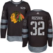 Wholesale Cheap Adidas Blackhawks #32 Michal Rozsival Black 1917-2017 100th Anniversary Stitched NHL Jersey
