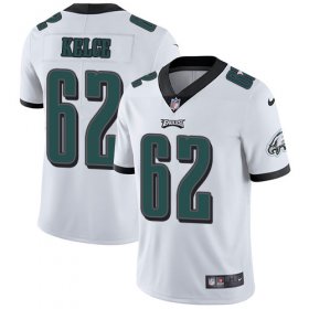 Wholesale Cheap Nike Eagles #62 Jason Kelce White Men\'s Stitched NFL Vapor Untouchable Limited Jersey