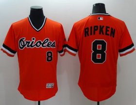 Wholesale Cheap Orioles #8 Cal Ripken Orange Flexbase Authentic Collection Cooperstown Stitched MLB Jersey