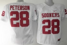 Wholesale Cheap Oklahoma Sooners #28 Adrian Peterson White Jersey