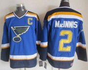 Wholesale Cheap Blues #2 Al MacInnis Light Blue CCM Throwback Stitched NHL Jersey
