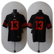 Cheap Men's San Francisco 49ers #13 Brock Purdy Black Vapor Untouchable Limited Stitched Jersey