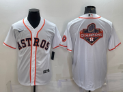 Wholesale Cheap Men's Houston Astros White Champions Big Logo With Patch Stitched MLB Cool Base Nike Jersey