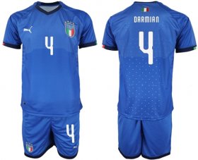 Wholesale Cheap Italy #4 Darmian Home Soccer Country Jersey