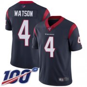 Wholesale Cheap Nike Texans #4 Deshaun Watson Navy Blue Team Color Men's Stitched NFL 100th Season Vapor Limited Jersey