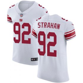 Wholesale Cheap Nike Giants #92 Michael Strahan White Men\'s Stitched NFL Vapor Untouchable Elite Jersey