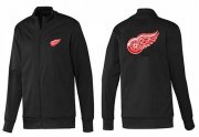 Wholesale Cheap NHL Detroit Red Wings Zip Jackets Black-1