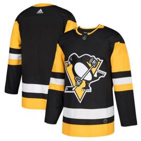 Wholesale Cheap Adidas Penguins Blank Black Home Authentic Stitched NHL Jersey