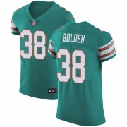Wholesale Cheap Nike Dolphins #38 Brandon Bolden Aqua Green Alternate Men's Stitched NFL Vapor Untouchable Elite Jersey