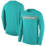 Wholesale Cheap Miami Dolphins Nike Sideline Seismic Legend Long Sleeve T-Shirt Aqua