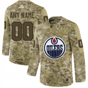 Wholesale Cheap Men\'s Adidas Oilers Personalized Camo Authentic NHL Jersey