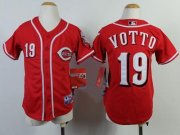 Wholesale Cheap Reds #19 Joey Votto Red Cool Base Stitched Youth MLB Jersey