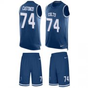 Wholesale Cheap Nike Colts #74 Anthony Castonzo Royal Blue Team Color Men's Stitched NFL Limited Tank Top Suit Jersey