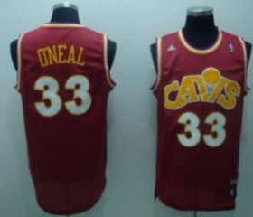 Wholesale Cheap Cleveland Cavaliers #33 Shaquille O\'neal CavFanatic Red Swingman Throwback Jersey