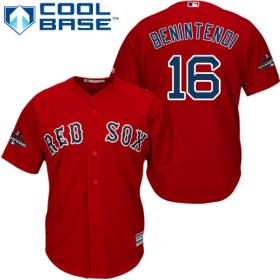 Wholesale Cheap Red Sox #16 Andrew Benintendi Red New Cool Base 2018 World Series Stitched MLB Jersey