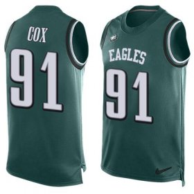 Wholesale Cheap Nike Eagles #91 Fletcher Cox Midnight Green Team Color Men\'s Stitched NFL Limited Tank Top Jersey