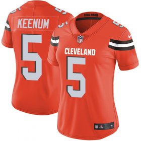 Wholesale Cheap Nike Browns #5 Case Keenum Orange Alternate Women\'s Stitched NFL Vapor Untouchable Limited Jersey
