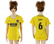 Wholesale Cheap Women's Atletico Madrid #6 Koke Away Soccer Club Jersey