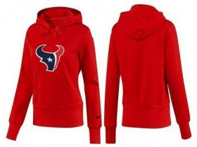 Wholesale Cheap Women\'s Houston Texans Logo Pullover Hoodie Red