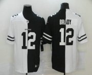 Wholesale Cheap Men's Tampa Bay Buccaneers #12 Tom Brady White Black Peaceful Coexisting 2020 Vapor Untouchable Stitched NFL Nike Limited Jersey