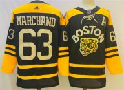 Cheap Men's Boston Bruins #63 Brad Marchand Black Classic Primegreen Stitched Jersey