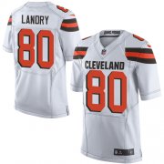 Wholesale Cheap Nike Browns #80 Jarvis Landry White Men's Stitched NFL Elite Jersey