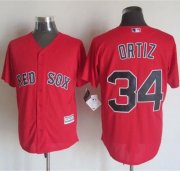 Wholesale Cheap Red sox #34 David Ortiz Red New Cool Base Stitched MLB Jersey