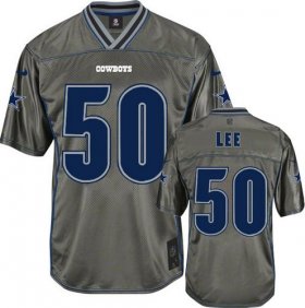 Wholesale Cheap Nike Cowboys #50 Sean Lee Grey Men\'s Stitched NFL Elite Vapor Jersey