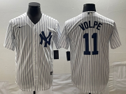 Cheap Men's New York Yankees #11 Anthony Volpe White Stitched MLB Cool Base Nike Jersey