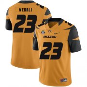 Wholesale Cheap Missouri Tigers 23 Roger Wehrli Gold Nike College Football Jersey