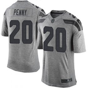 Wholesale Cheap Nike Seahawks #20 Rashaad Penny Gray Men\'s Stitched NFL Limited Gridiron Gray Jersey