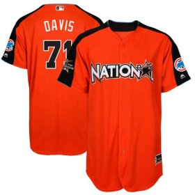 Wholesale Cheap Cubs #71 Wade Davis Orange 2017 All-Star National League Stitched Youth MLB Jersey