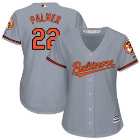 Wholesale Cheap Orioles #22 Jim Palmer Grey Road Women\'s Stitched MLB Jersey