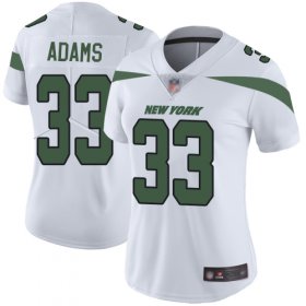 Wholesale Cheap Nike Jets #33 Jamal Adams White Women\'s Stitched NFL Vapor Untouchable Limited Jersey