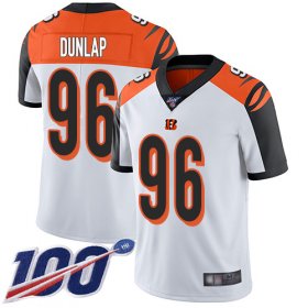 Wholesale Cheap Nike Bengals #96 Carlos Dunlap White Men\'s Stitched NFL 100th Season Vapor Limited Jersey