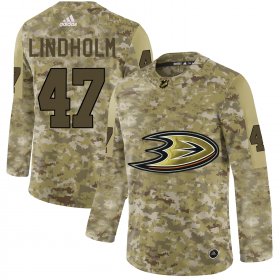 Wholesale Cheap Adidas Ducks #47 Hampus Lindholm Camo Authentic Stitched NHL Jersey