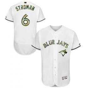 Wholesale Cheap Blue Jays #6 Marcus Stroman White Flexbase Authentic Collection Memorial Day Stitched MLB Jersey