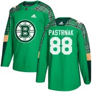 Wholesale Cheap Adidas Bruins #88 David Pastrnak adidas Green St. Patrick's Day Authentic Practice Stitched NHL Jersey