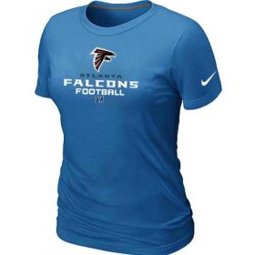 Wholesale Cheap Women\'s Nike Atlanta Falcons Critical Victory NFL T-Shirt Light Blue