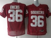 Wholesale Cheap Oklahoma Sooners #36 Owens Red Jersey