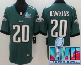 Cheap Men\'s Philadelphia Eagles #20 Brian Dawkins Limited Green Super Bowl LVII Vapor Jersey