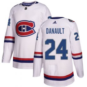 Wholesale Cheap Adidas Canadiens #24 Phillip Danault White Authentic 2017 100 Classic Stitched NHL Jersey