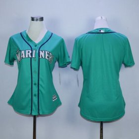 Wholesale Cheap Mariners Blank Green Alternate Women\'s Stitched MLB Jersey
