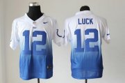 Wholesale Cheap Nike Colts #12 Andrew Luck Royal Blue/White Men's Stitched NFL Elite Fadeaway Fashion Jersey