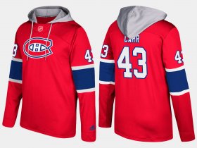 Wholesale Cheap Canadiens #43 Daniel Carr Red Name And Number Hoodie