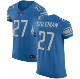 Wholesale Cheap Nike Lions #27 Justin Coleman Blue Team Color Men\'s Stitched NFL Vapor Untouchable Elite Jersey