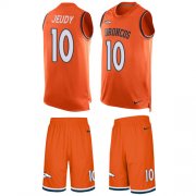 Wholesale Cheap Nike Broncos #10 Jerry Jeudy Orange Team Color Men's Stitched NFL Limited Tank Top Suit Jersey