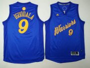 Wholesale Cheap Men's Golden State Warriors #9 Andre Iguodala Blue Stitched NBA Adidas Revolution 30 Swingman Jersey