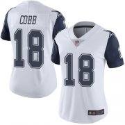 Wholesale Cheap Nike Cowboys #18 Randall Cobb White Women's Stitched NFL Limited Rush Jersey